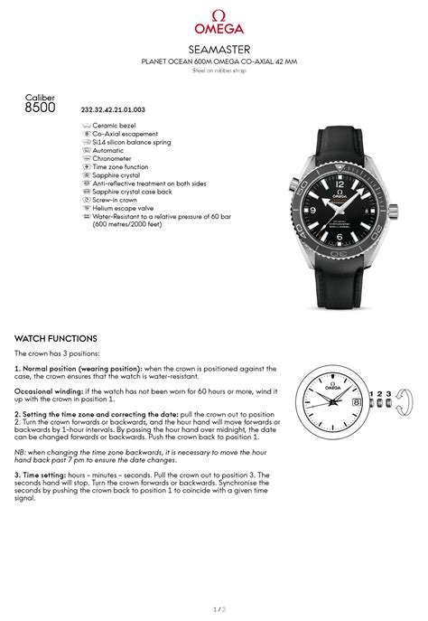 omega seamaster planet ocean user manual|omega seamaster user manual.